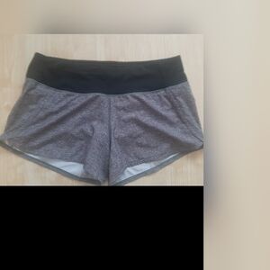 Lululemon Speed Up Shorts 4” Heather Lux Gray & Black Women's Size 8